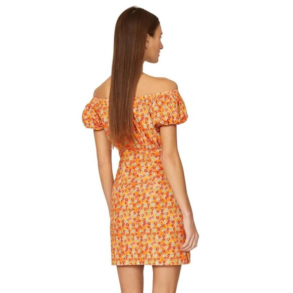 Caroline Constas Calla Mini Dress in Orange Medium Womens floral - Picture 4 of 15